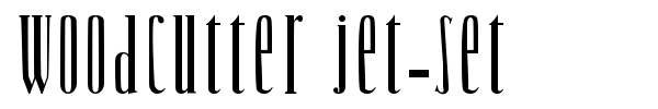 Woodcutter Jet-Set font preview